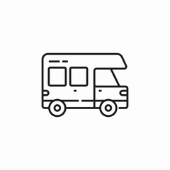 caravan truck icon sign vector