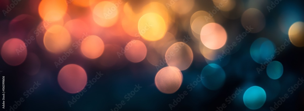 Poster abstract soft color gradient light with grain texture in dark blurry background for creative composi