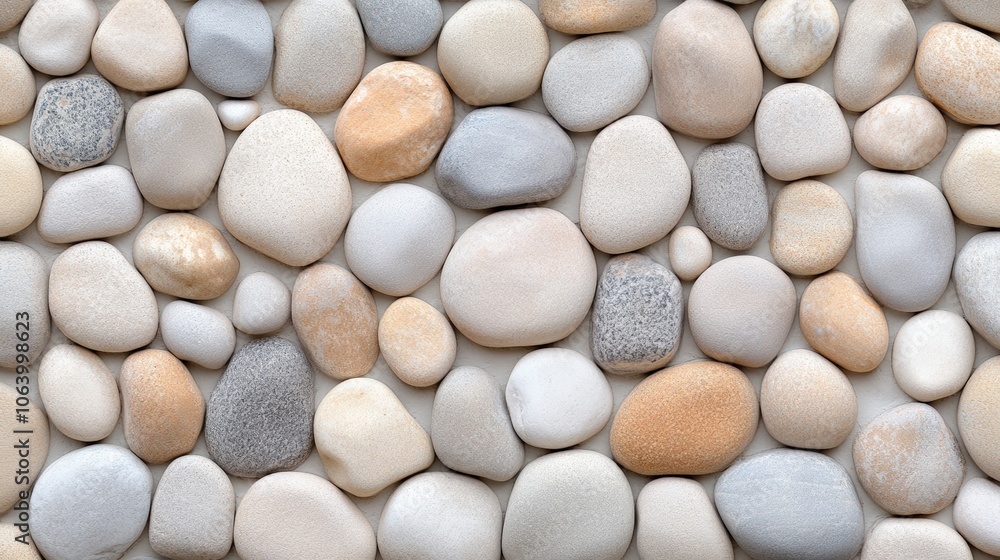 Aufkleber smooth pebble pattern with neutral tones and textured surfaces