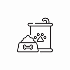 dog food bowl can icon sign vector