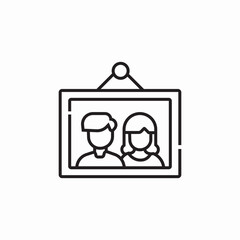 parents picture frame icon sign vector