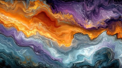 Abstract background with swirling colors in blue, purple, gold, and orange.