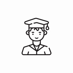 student graduate icon sign vector