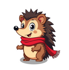Obraz premium A cute cartoon style Hedgehog clipart illustration