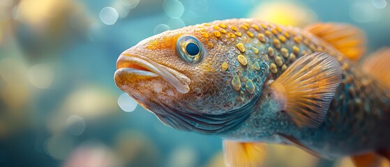 Fototapeta premium A close up of a fish in an aquarium