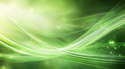 Abstract green background with soft, blurred lines and curves, creating an elegant and minimalist design for nature-themed designs or environmental themes.