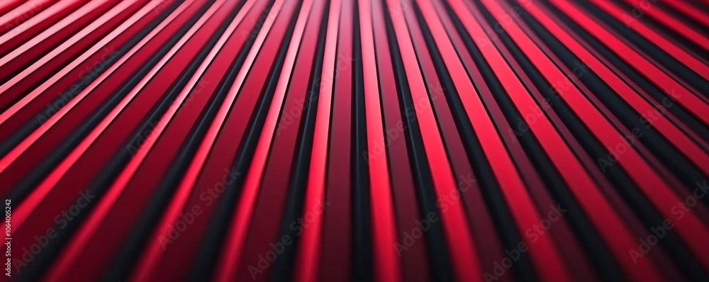 Poster a vibrant pattern of red and black lines creates a striking visual effect, conveying depth and motio
