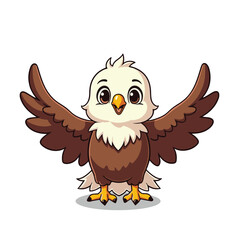 A cartoon cute eagle vector illustration
