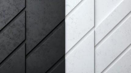 Modern geometric textures: black and white diagonal stripes on concrete