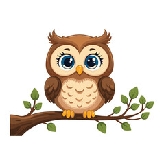 A Cute Owl Vector Illustration