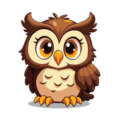 A Cute Owl Vector Illustration