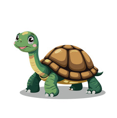 A Cute Turtle Vector Illustration