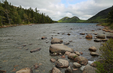 Landscape with Jordan Pond, Acadia National Park, Maine