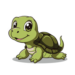 A Cute Turtle Vector Illustration