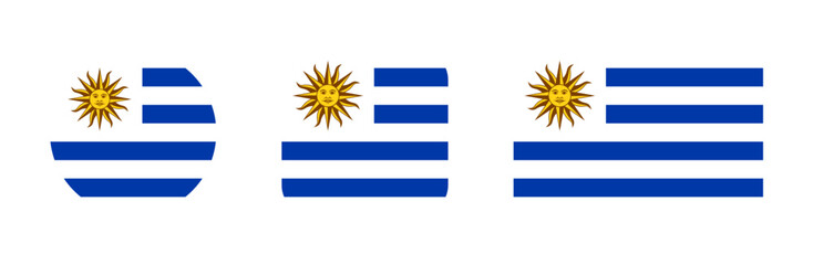 Uruguay flag icon set © ValGraphic