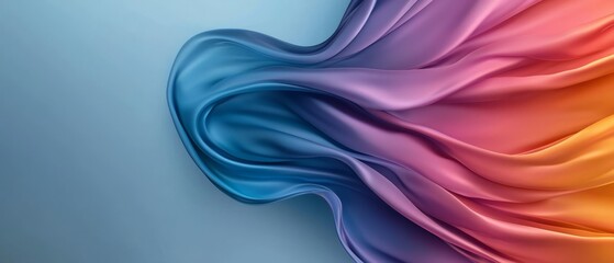 Naklejka premium a close up of a colorful fabric on a blue background