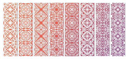 Floral seamless pattern icon bundle