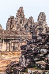 Details of the Banyon temple complex in Cambodia