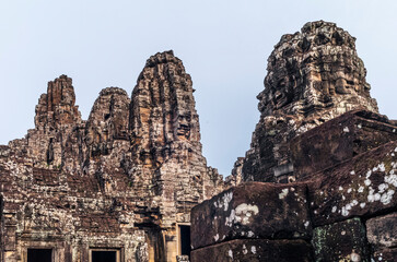 Fototapeta premium Details of the Banyon temple complex in Cambodia