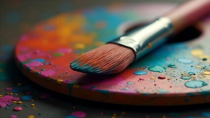 Fototapeta premium Brush and palette