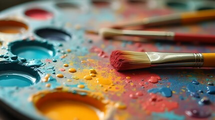 Fototapeta premium Brush and palette