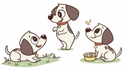 cute dogs set illustration, cute dogs vector