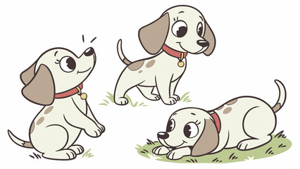 cute dogs set illustration, cute dogs vector