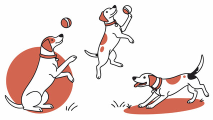 cute dogs set illustration, cute dogs vector