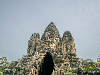 Details of the Banyon temple complex in Cambodia