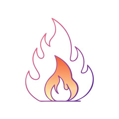 Flame icon with detailed orange and yellow fire, Illustration of a vibrant flame in shades of orange and yellow, symbolizing fire, heat, energy, or intensity in a bold, dynamic design.
