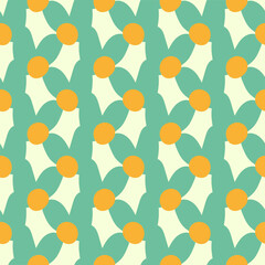 Seamless vector pattern in geometric ornamental style