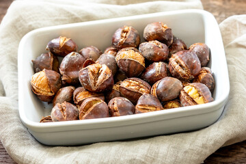 Traditional Traditional Portuguese Christmas roasted chestnuts Christmas roasted chestnuts