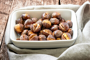 Traditional Traditional Portuguese Christmas roasted chestnuts Christmas roasted chestnuts