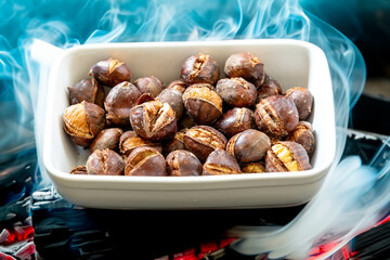 Traditional Traditional Portuguese Christmas roasted chestnuts Christmas roasted chestnuts