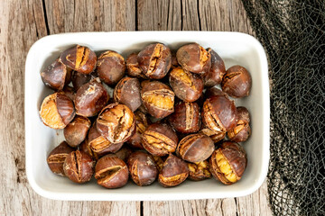 Traditional Traditional Portuguese Christmas roasted chestnuts Christmas roasted chestnuts