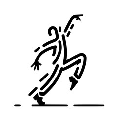 Black and White Vector Silhouettes of Dancers in Aesthetic and Dynamic Poses &ndash; Minimalist Art for Motion and Expression