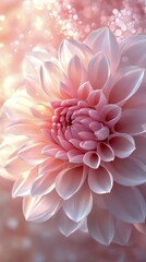 Fototapeta premium Delicate pink flower blooming in soft sunlight during early spring season