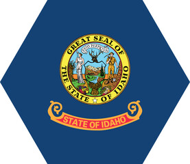 Polygon flag of the United States of America federal state of IDAHO