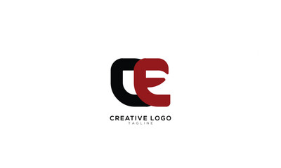 CE Abstract initial monogram letter alphabet logo design