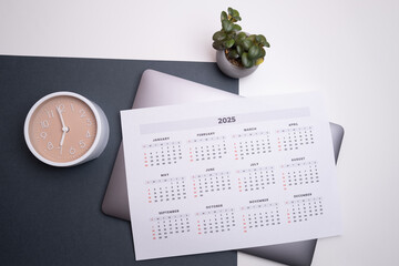 Monthly calendar. Calendar with date on paper. Day planner. Schedule of the week, month and year....