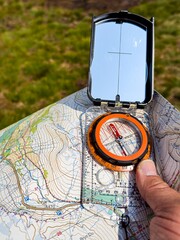 compass and map