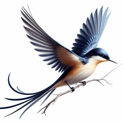 Obraz premium elegant bird images on white background