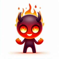 3d devil, demon, satan on white background