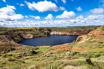 The abandoned Mine in Minas de Sao Domingos Village in Alentejo Portugal.