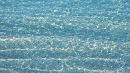 Turquoise wave on the shore, Mediterranean Sea.