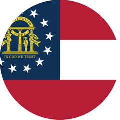 Circle flag of the United States of America federal state of GEORGIA
