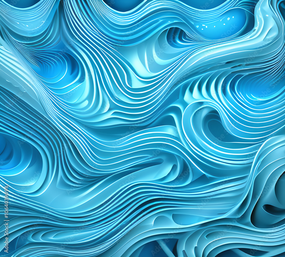 Aufkleber blue and colorful wavy dynamic motion graphics. light motion shape curve. wavy banner template. back