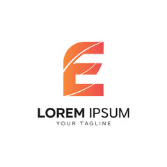 Obraz premium Creative Initial Letter E Logo Design Vector