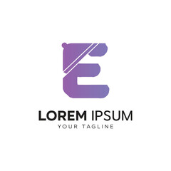 Fototapeta premium Creative Initial Letter E Logo Design Vector