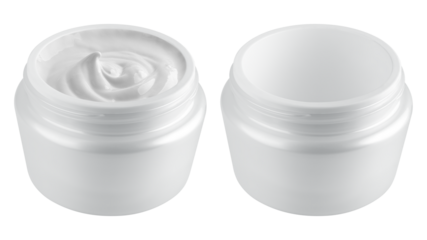 cosmetic Cream jar, isolated on white background, full depth of field